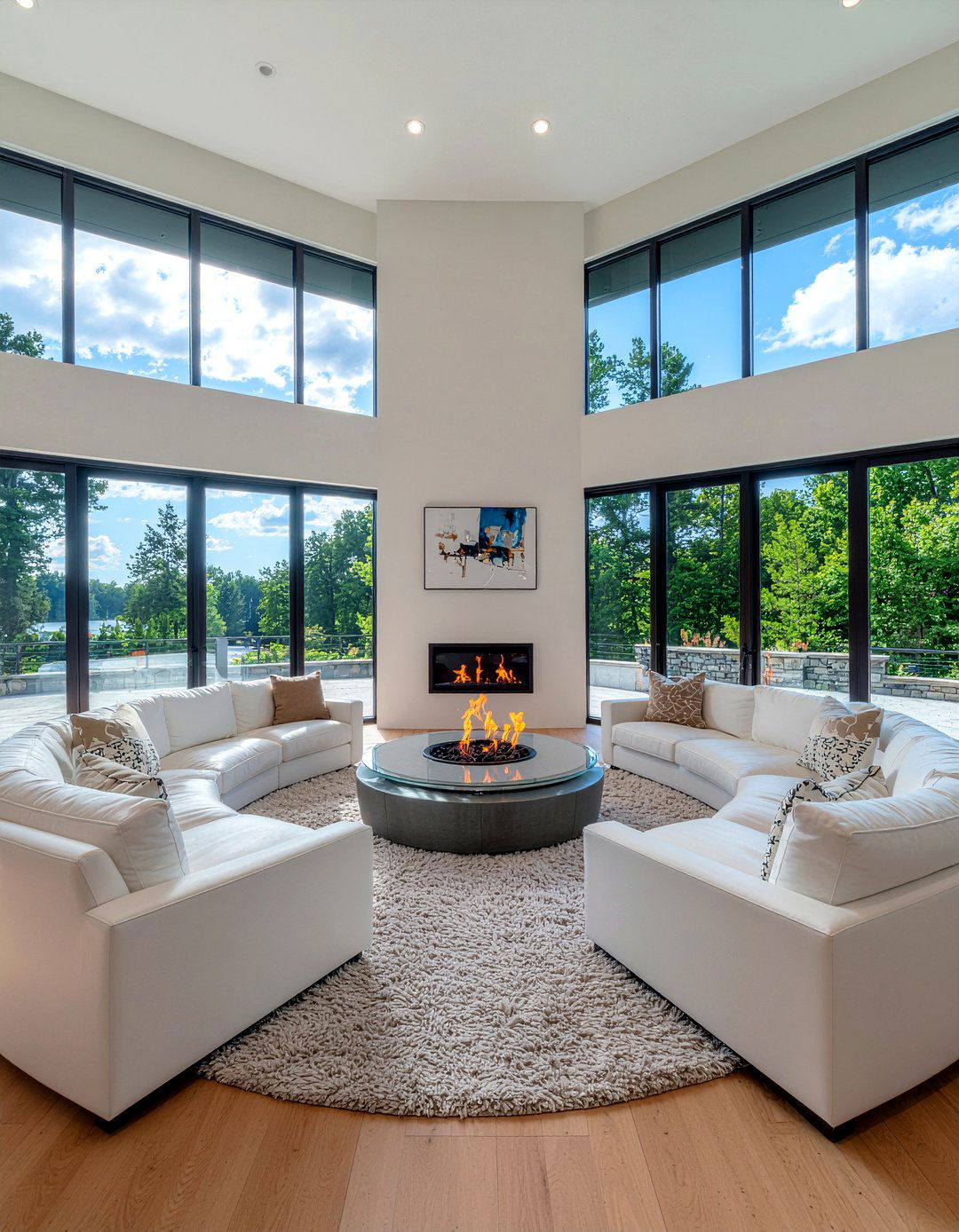 Open Concept Gas Fireplace - 30 living room gas fireplace ideas