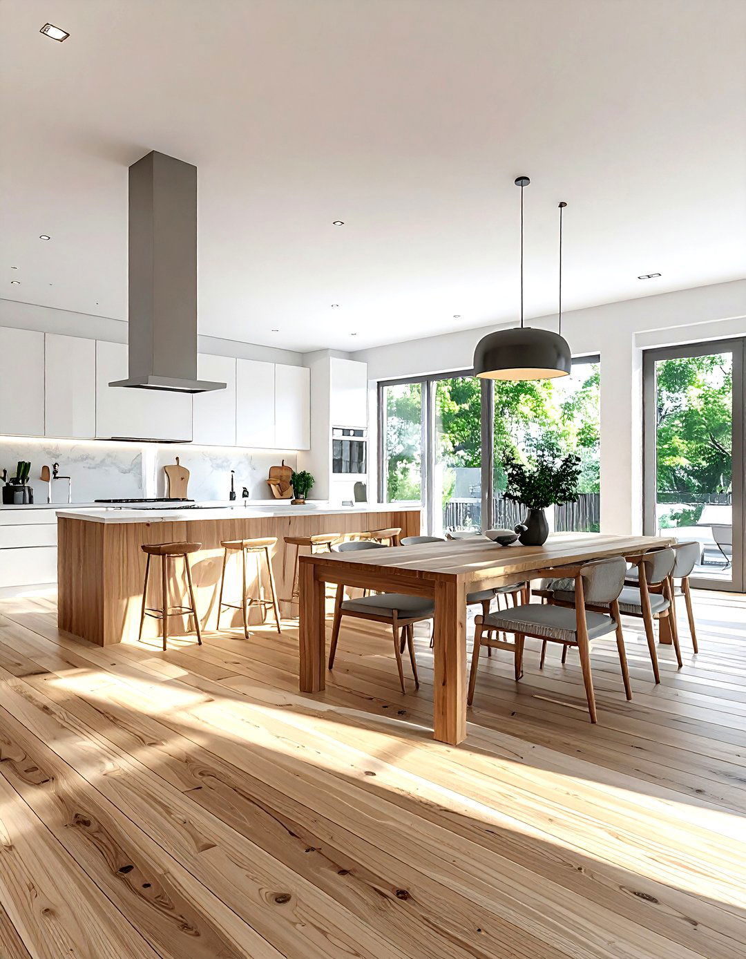 Open Concept Kitchen Dining - 30 kitchen seating arrangements ideas