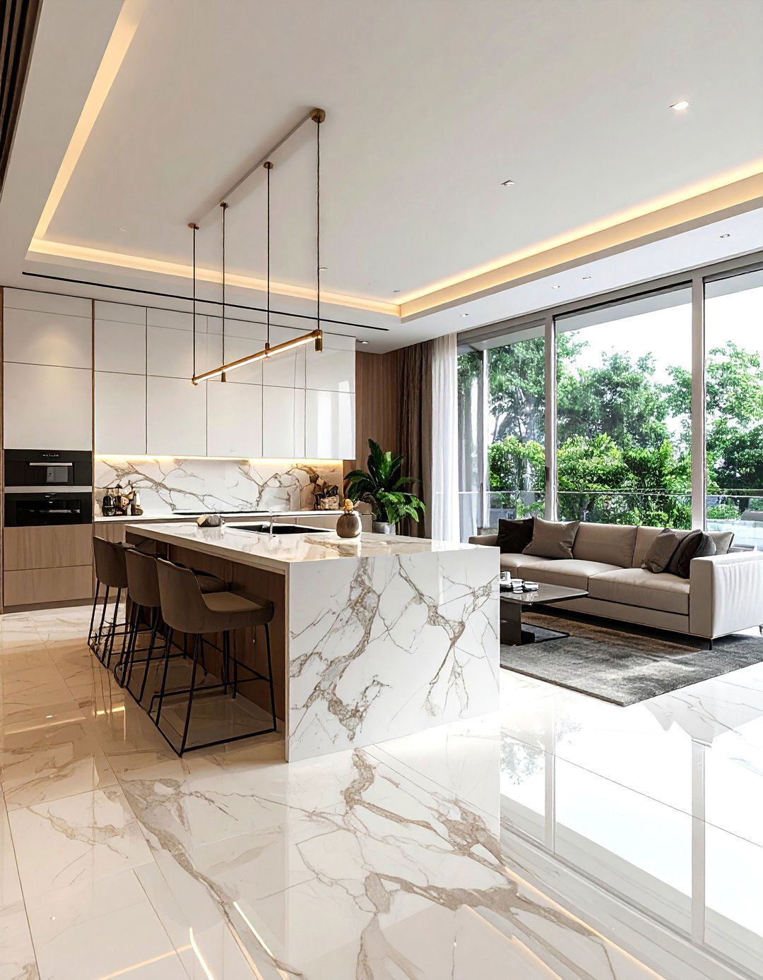 Open Concept Kitchen Living Room - 30 kitchen floor plan ideas