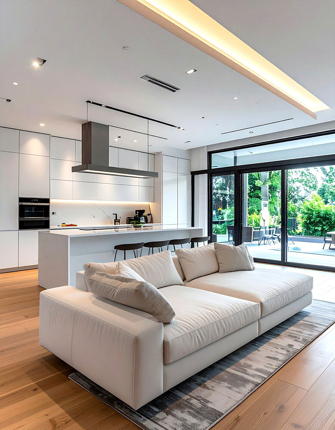 Open Concept Kitchen Living Room - 30 kitchen furniture layout