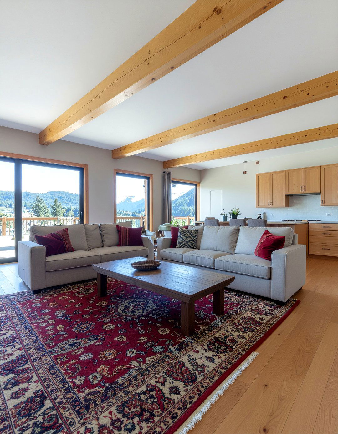 Open Concept Layout - 30 lodge living room ideas