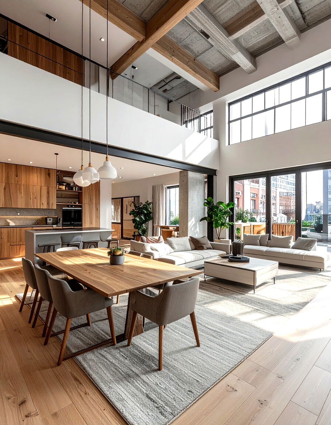 Open Concept Layout - 30 loft living room ideas