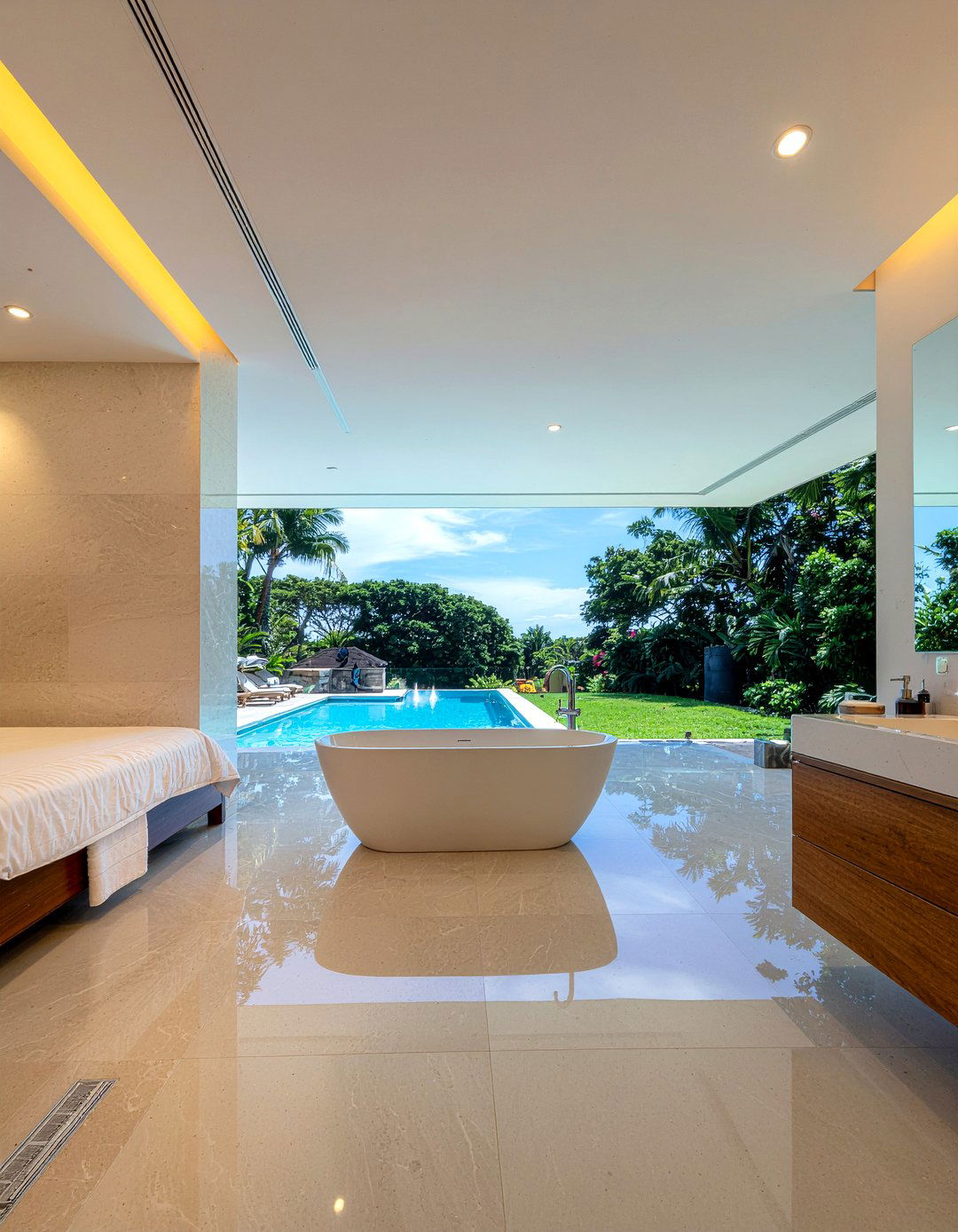 Open Concept Master Bathroom Suite - 30 resort bathroom ideas