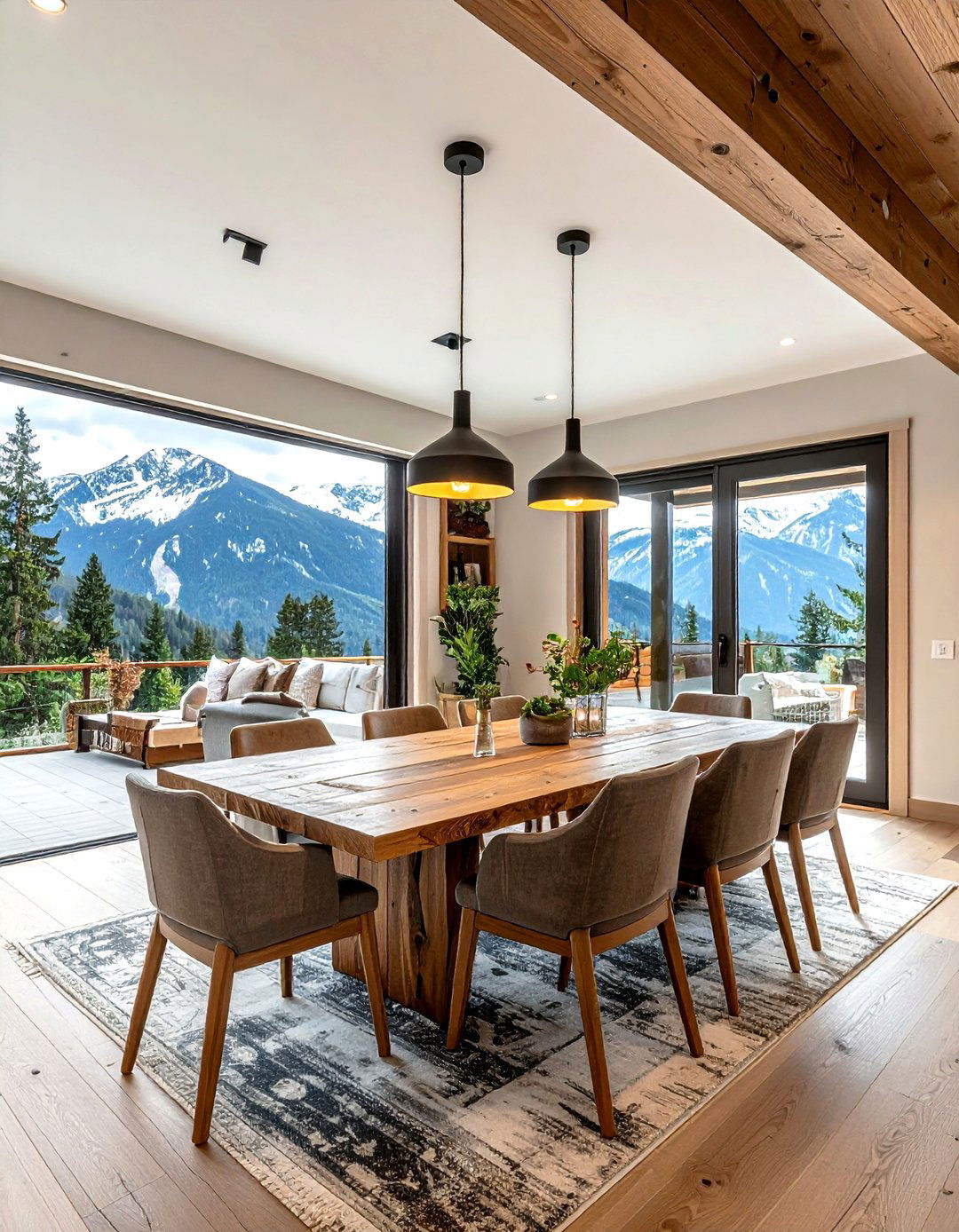 Open Concept Mountain Dining Room - 30 mountain dining room ideas
