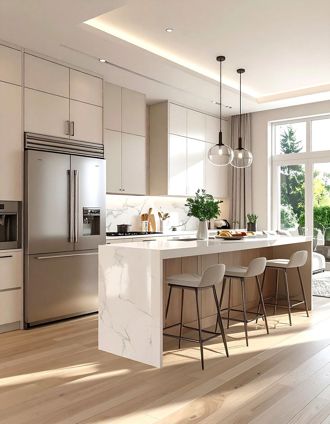 Open Concept Refrigerator - 30 French door refrigerator kitchen ideas