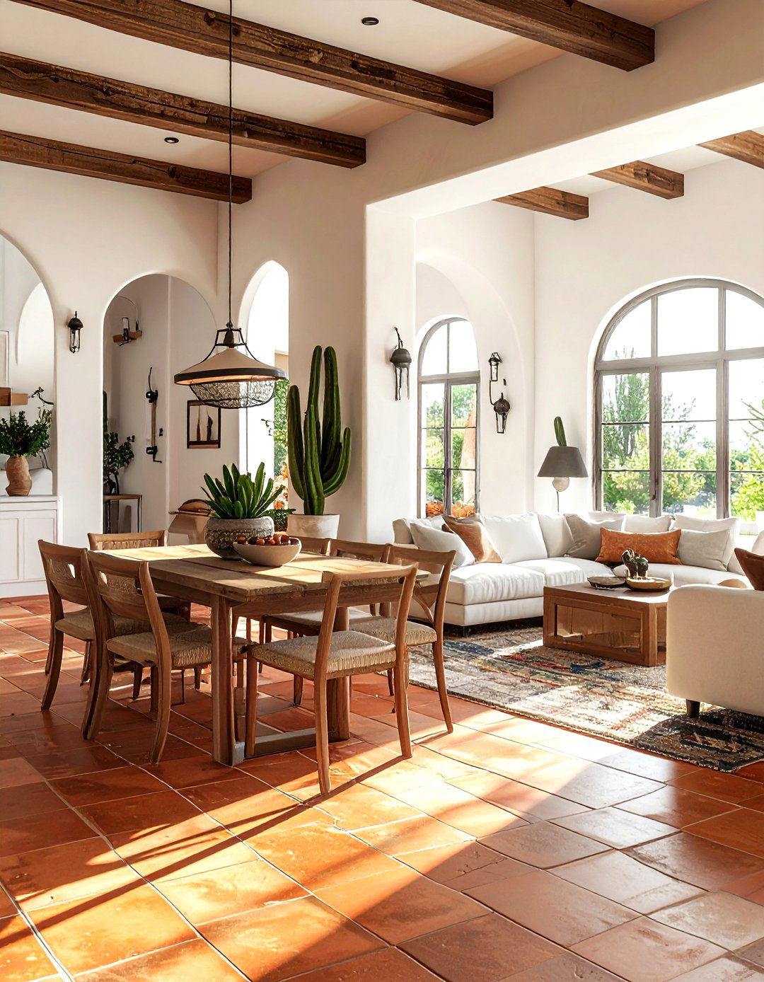 Open Concept Southwestern Living - 30 Southwestern dining room ideas