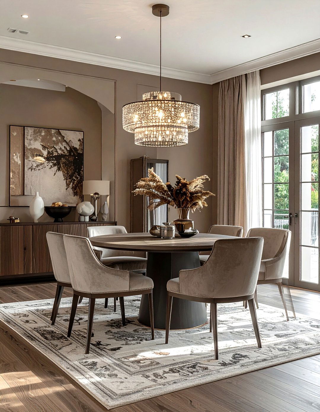 Open Concept Taupe Dining Room - 30 taupe dining room ideas