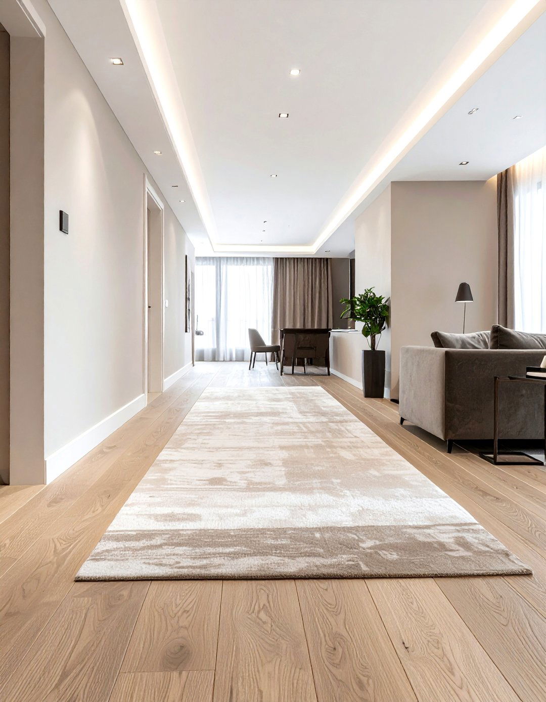 Open Floor Plan Transition - 30 living room hallway ideas