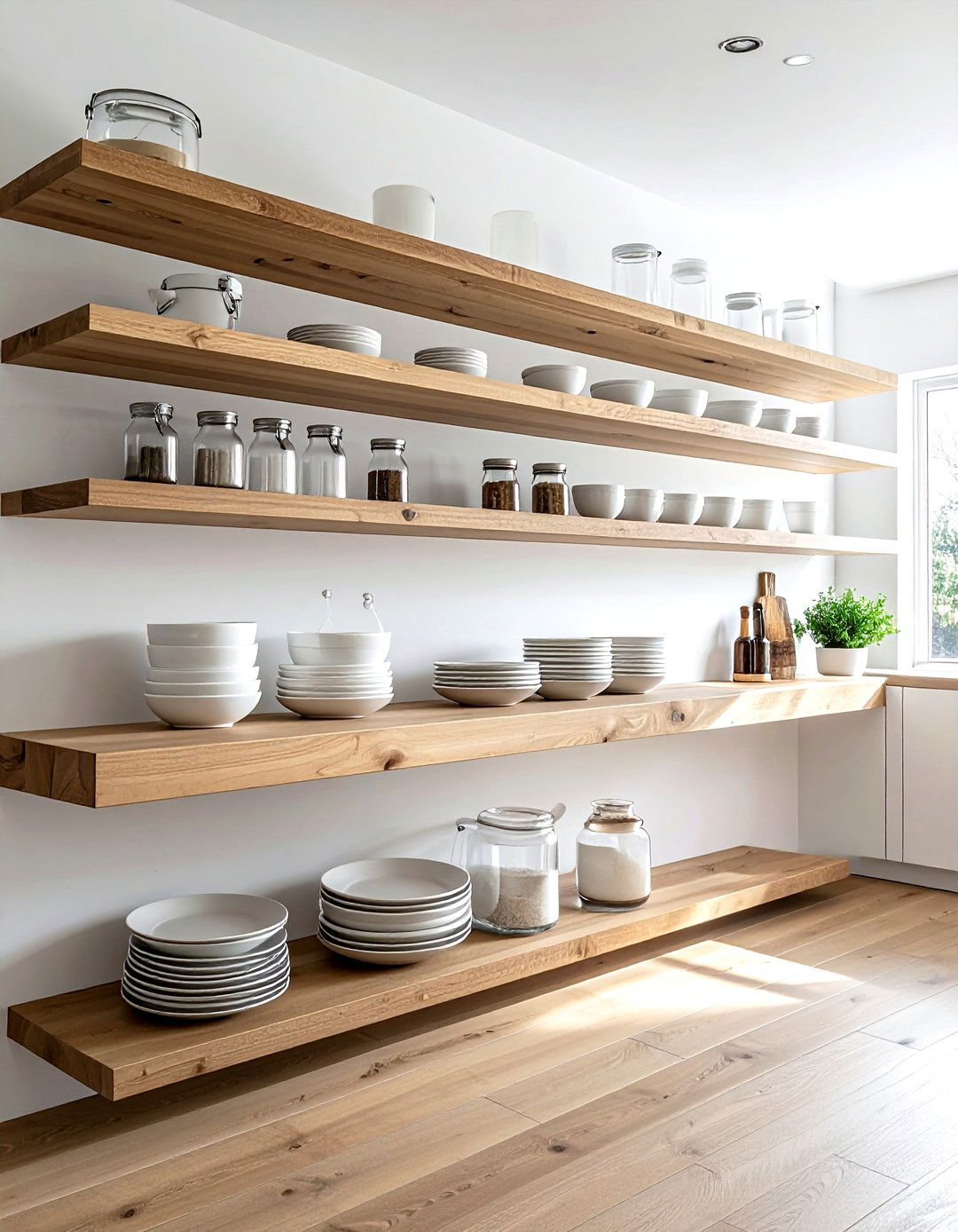 Open Kitchen Shelves - 30 airy decor ideas