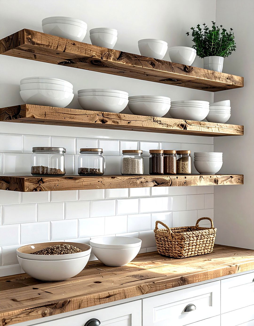 Open Kitchen Shelving - 30 French country decor ideas