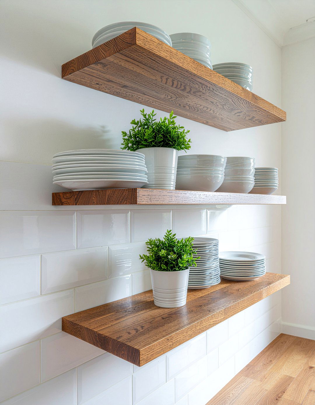 Open Kitchen Shelving - 30 kitchen feature wall ideas