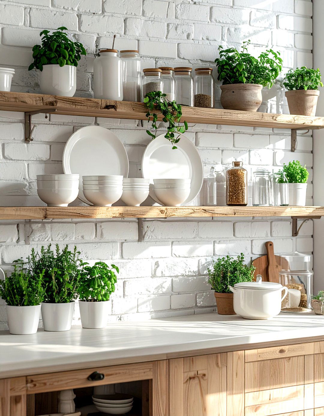 Open Kitchen Shelving - 30 efficient kitchen ideas