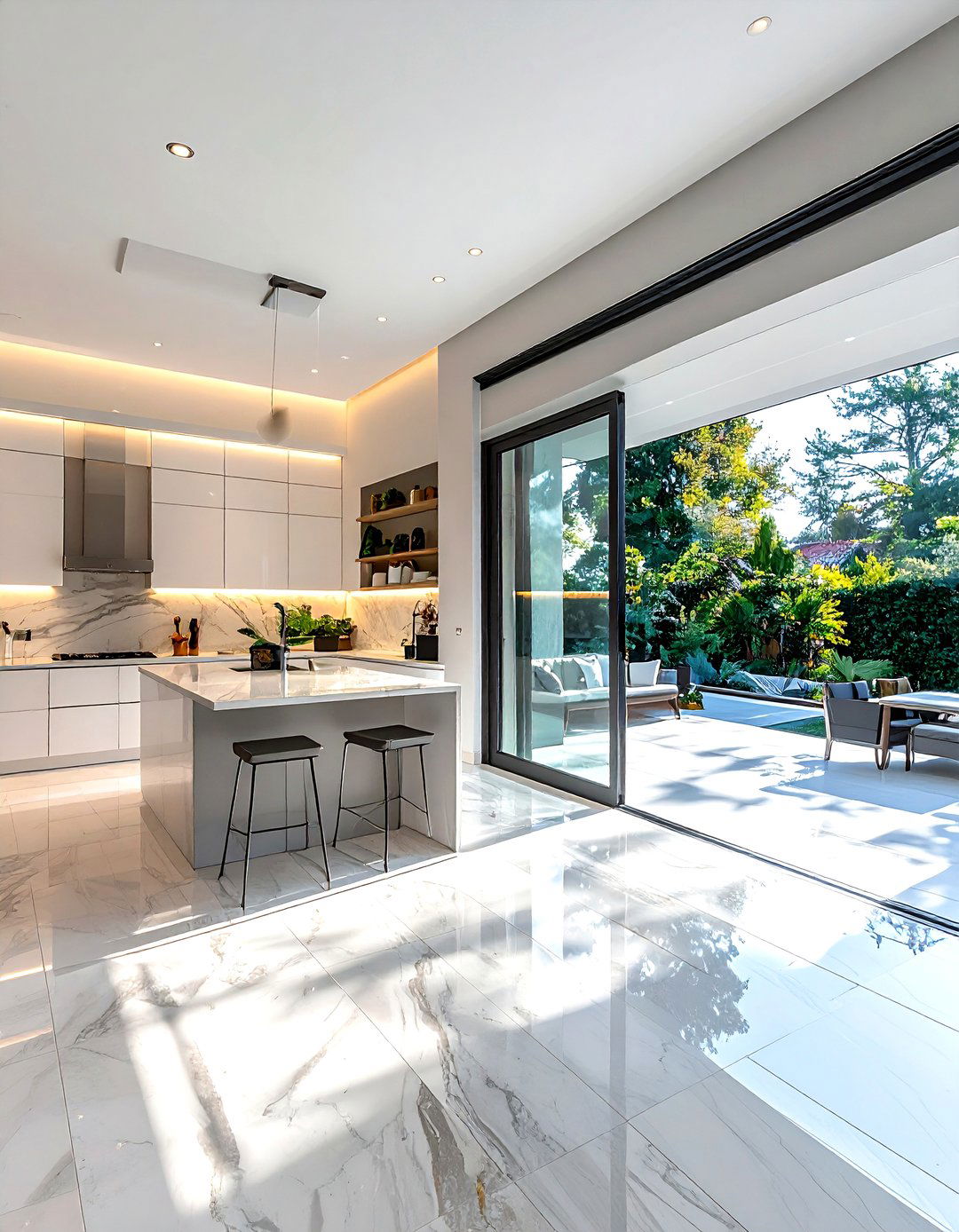 Open Kitchen With Sliding Glass Doors - 30 open concept kitchen ideas