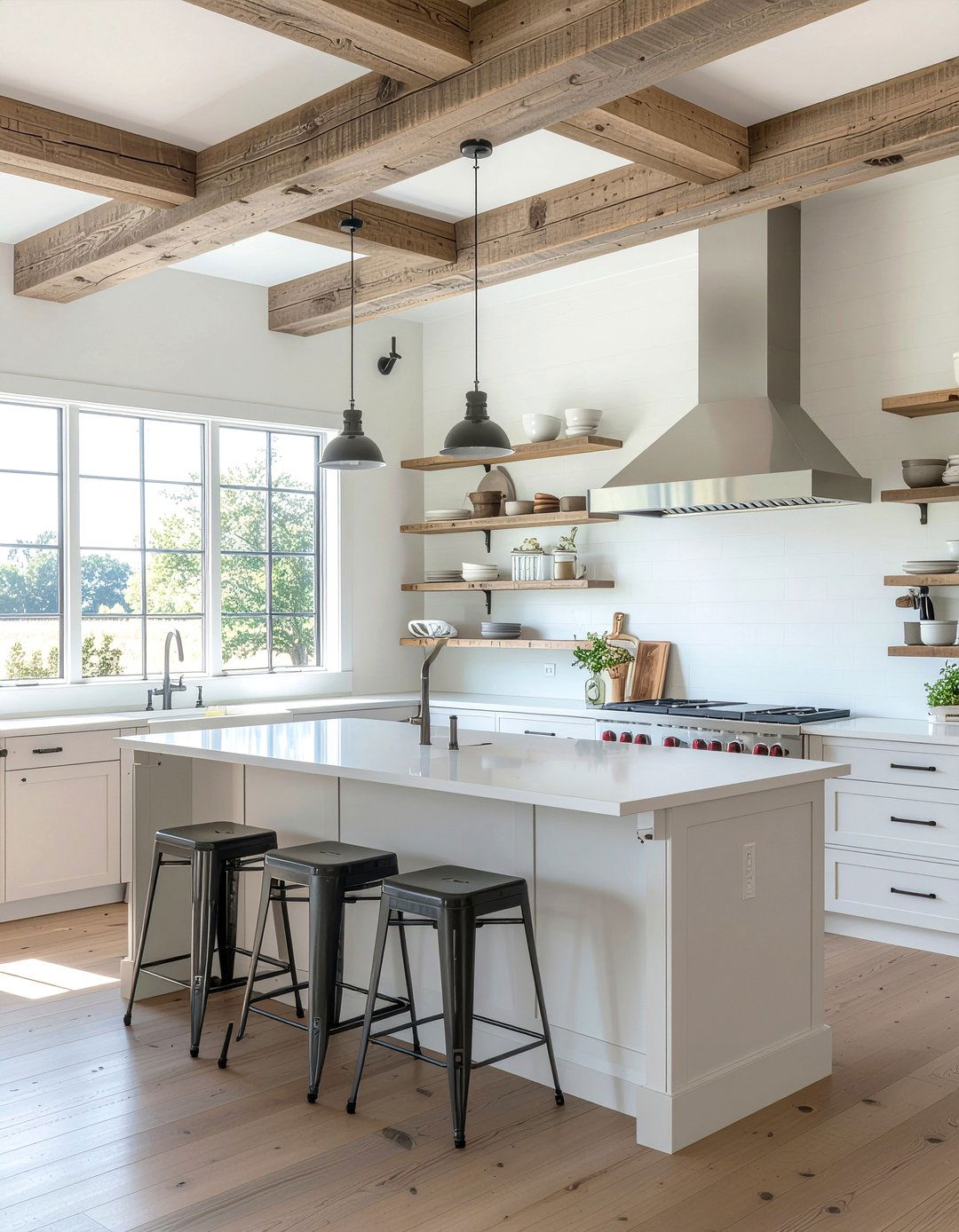 Open Rafter Kitchen - 30 kitchen vaulted ceiling ideas