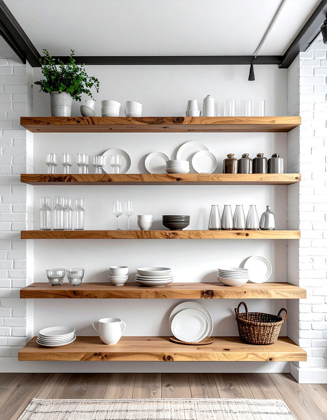 Open Shelf Display Wall - 30 kitchen storage solutions