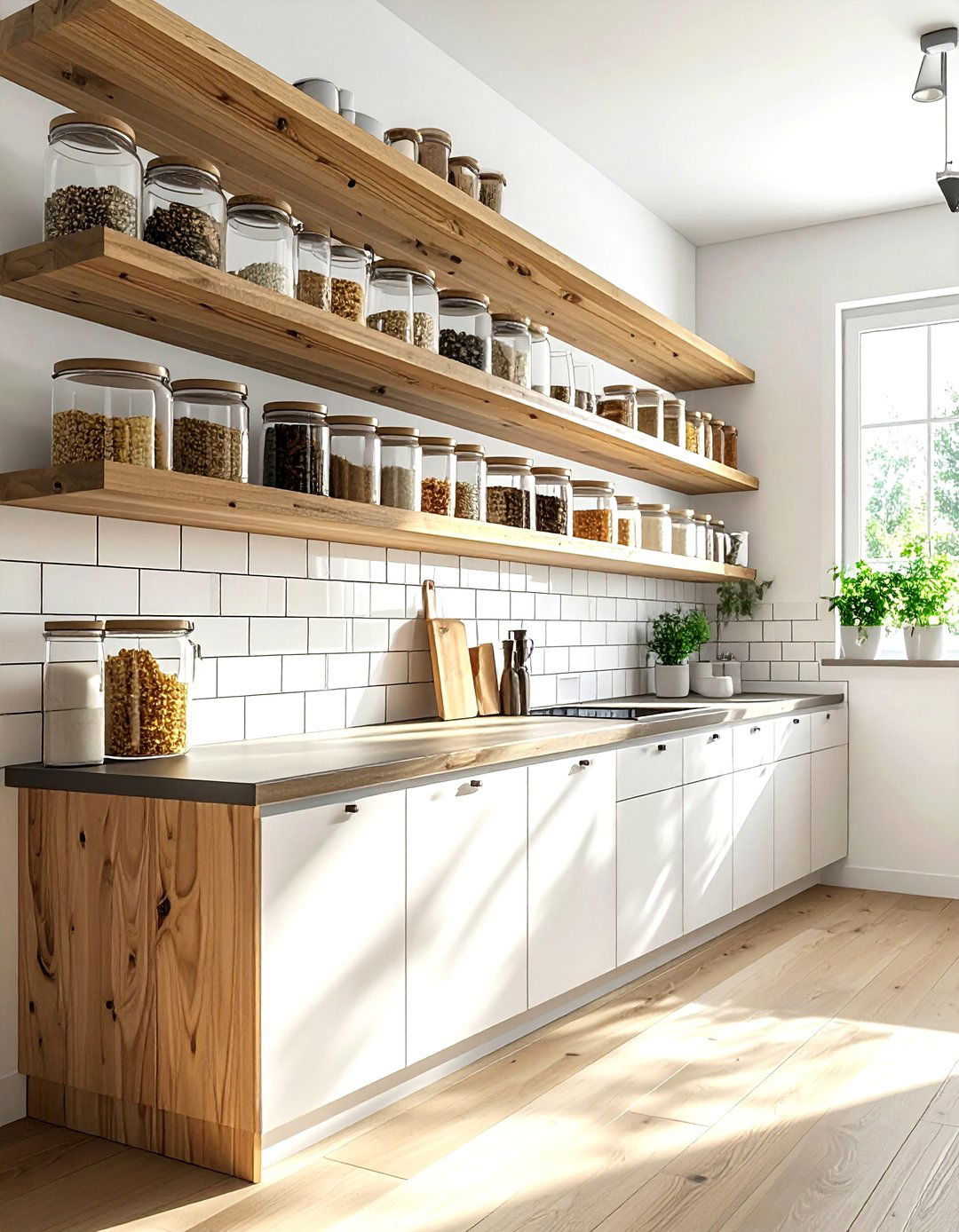 Open Shelf Pantry - 30 kitchen prep kitchen ideas