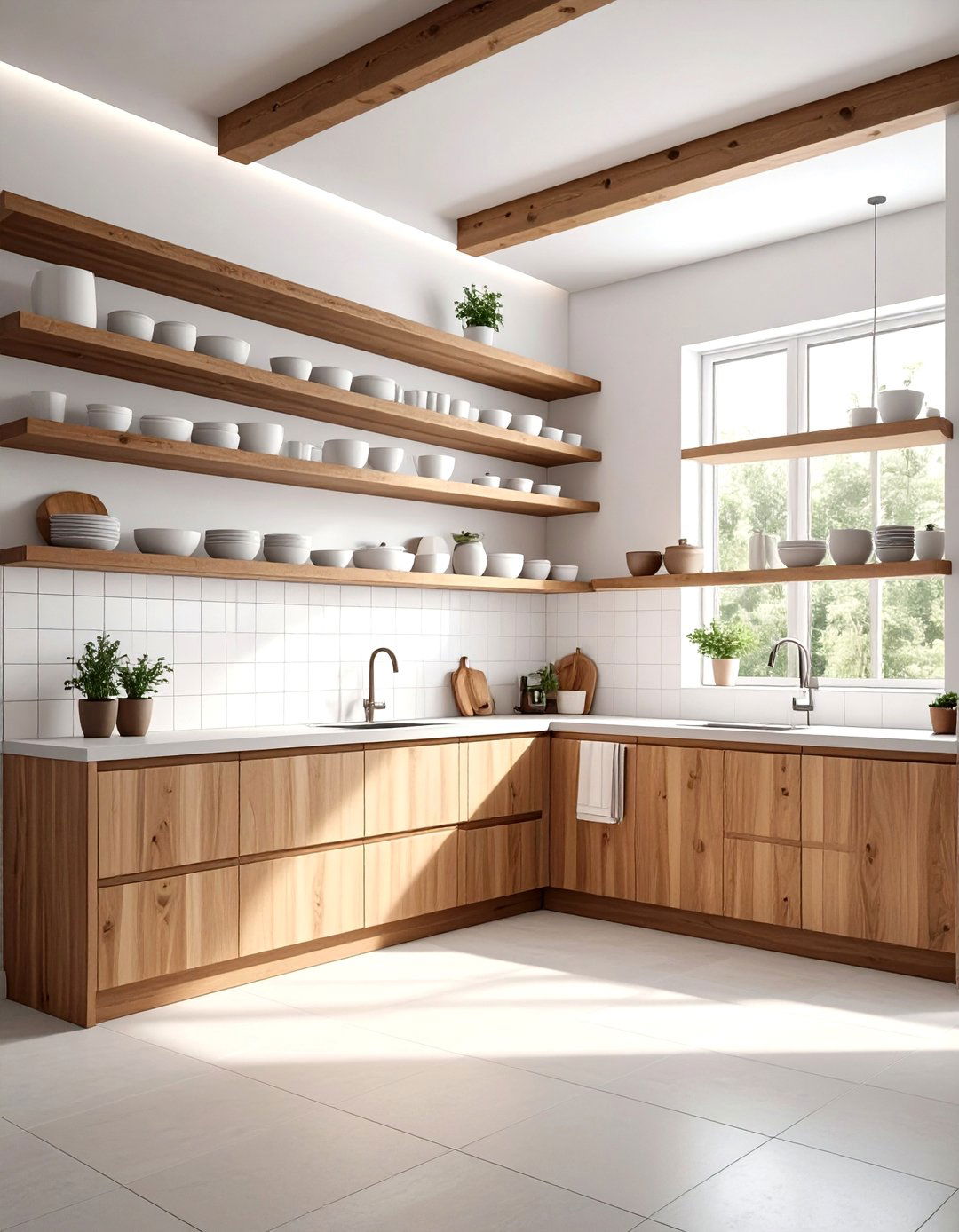 Open Shelf Wood Kitchen - 30 wood kitchen ideas