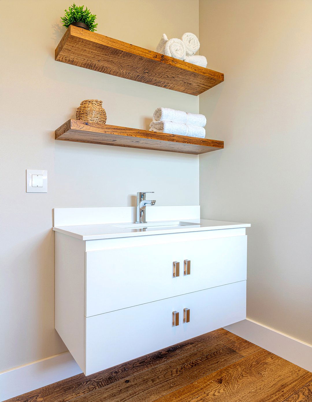 Open Shelving - 30 powder room ideas