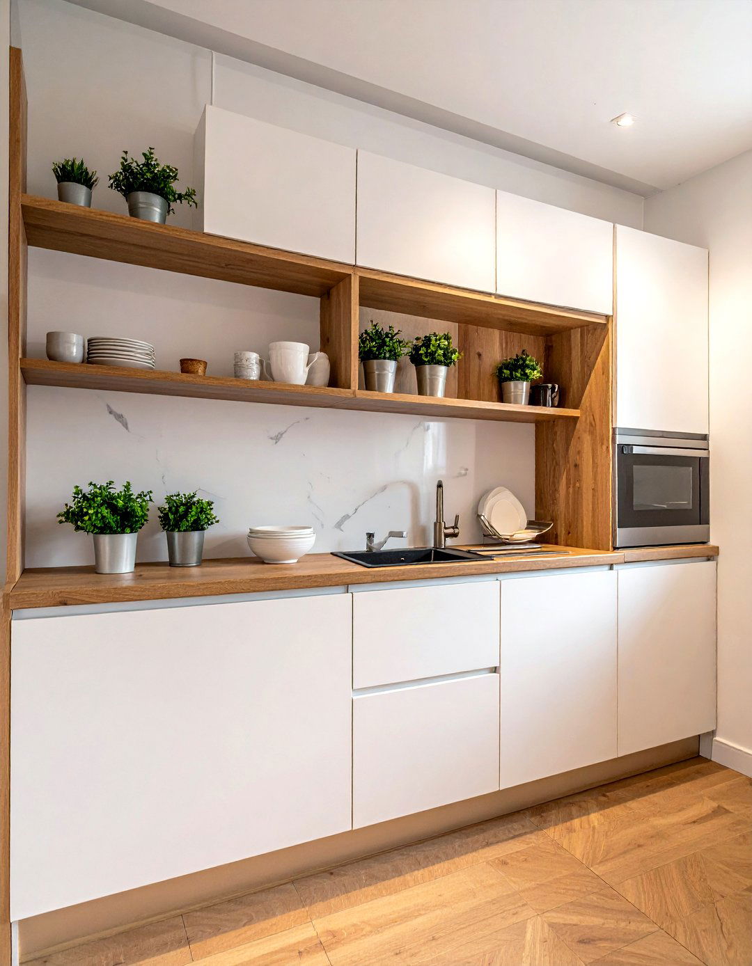 Open Shelving - 30 small kitchen cabinet ideas