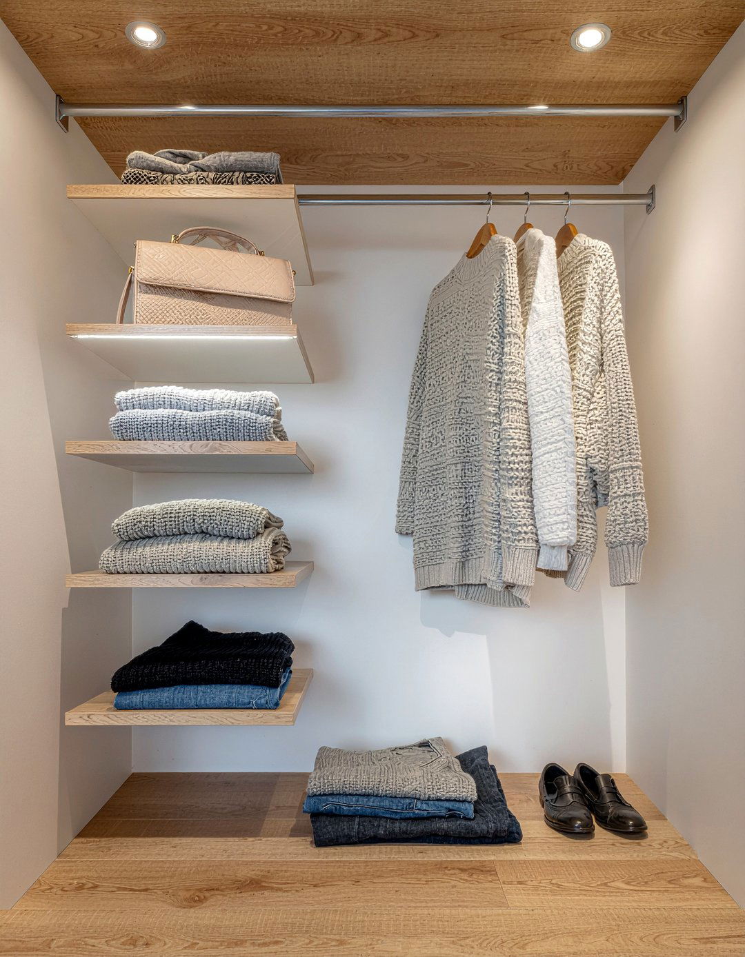 Open Shelving Closet - 30 bedroom walk-in closets