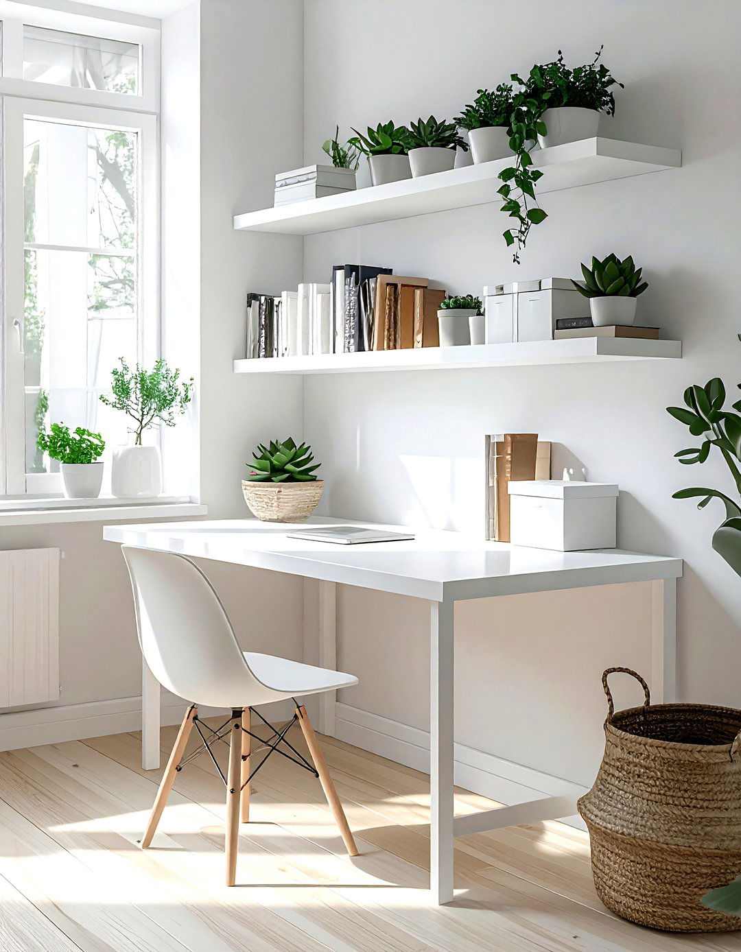 Open Shelving Desk - 30 kitchen homework station ideas