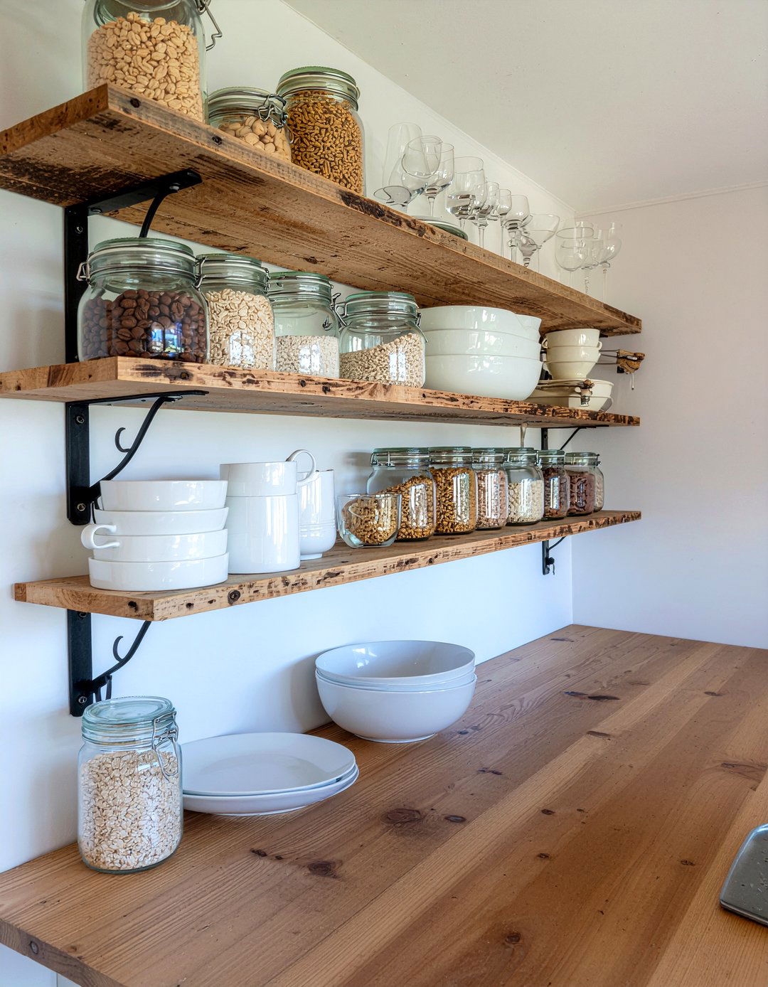 Open Shelving Dining Storage - 30 English cottage dining room ideas