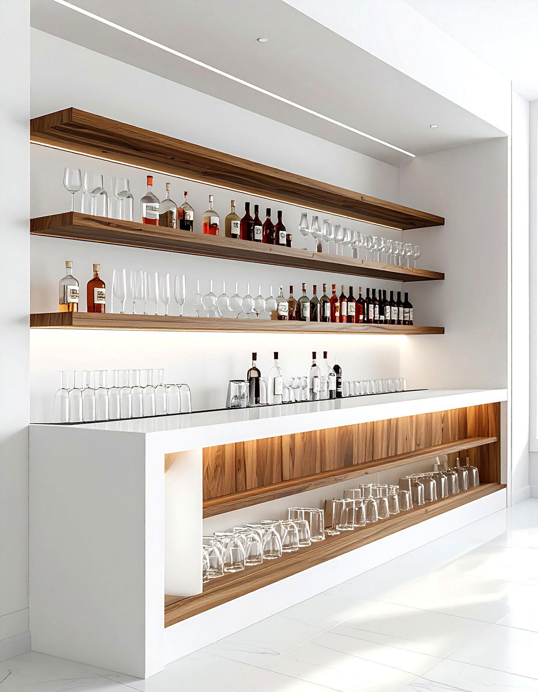 Open Shelving Dry Bar - 30 dining room dry bar ideas