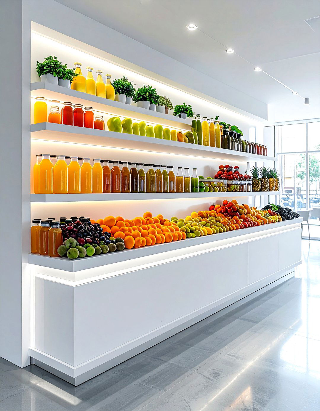 Open Shelving Juice Bar - 30 kitchen beverage center ideas