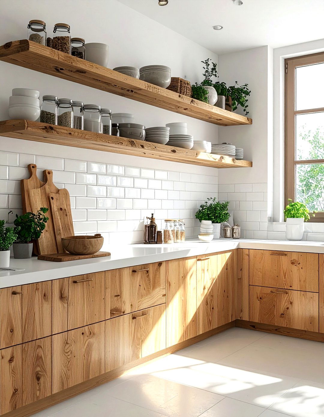 Open Shelving Kitchen - 30 bohemian home decor ideas