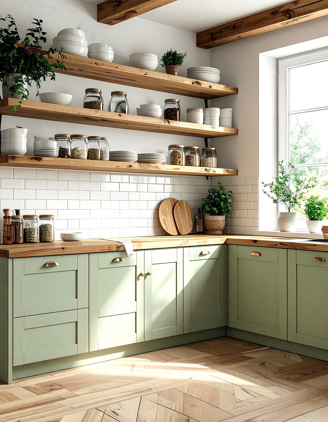 Open Shelving Kitchen - 30 homey kitchen ideas