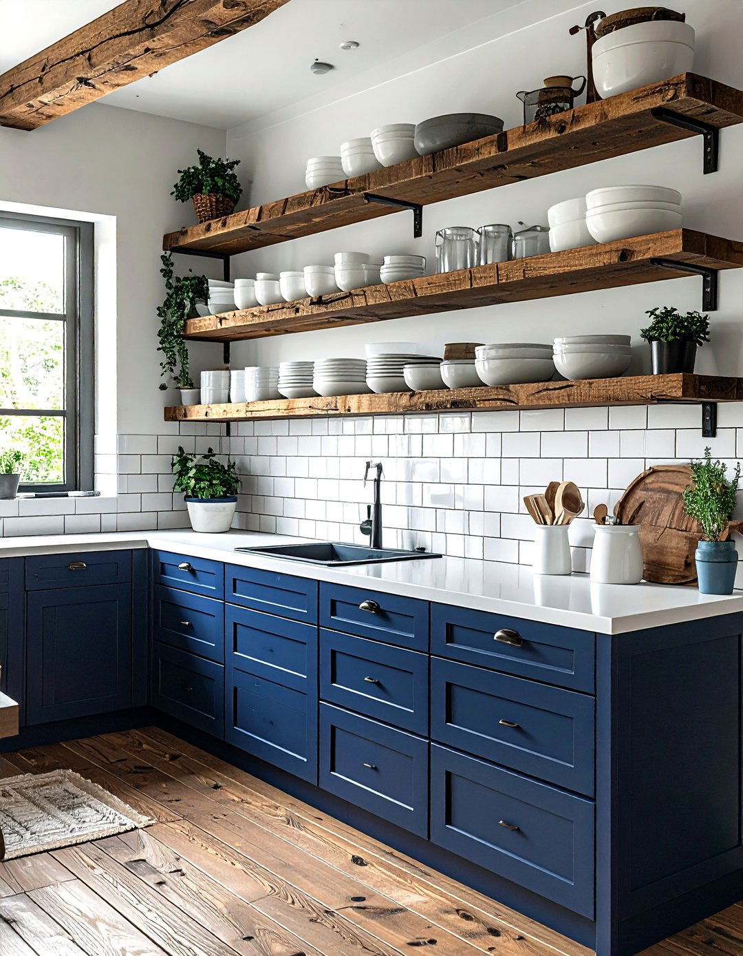 Open Shelving Kitchen - 30 brownstone kitchen ideas