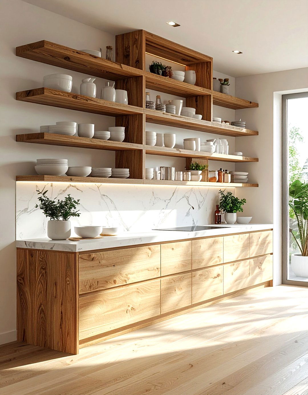 Open Shelving Kitchen - 30 ultra modern kitchen ideas