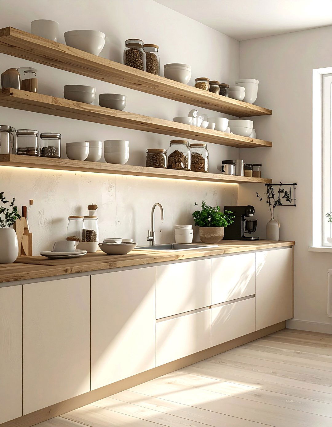 Open Shelving Kitchen - 30 zen kitchen ideas