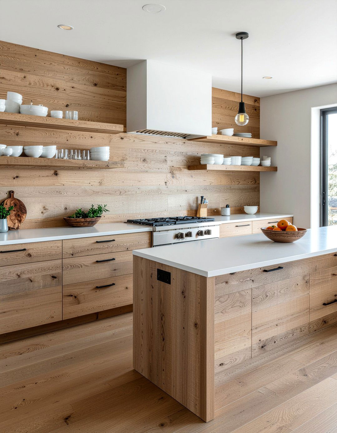 Open Shelving Kitchen Integration - 30 panel-ready refrigerator kitchen ideas