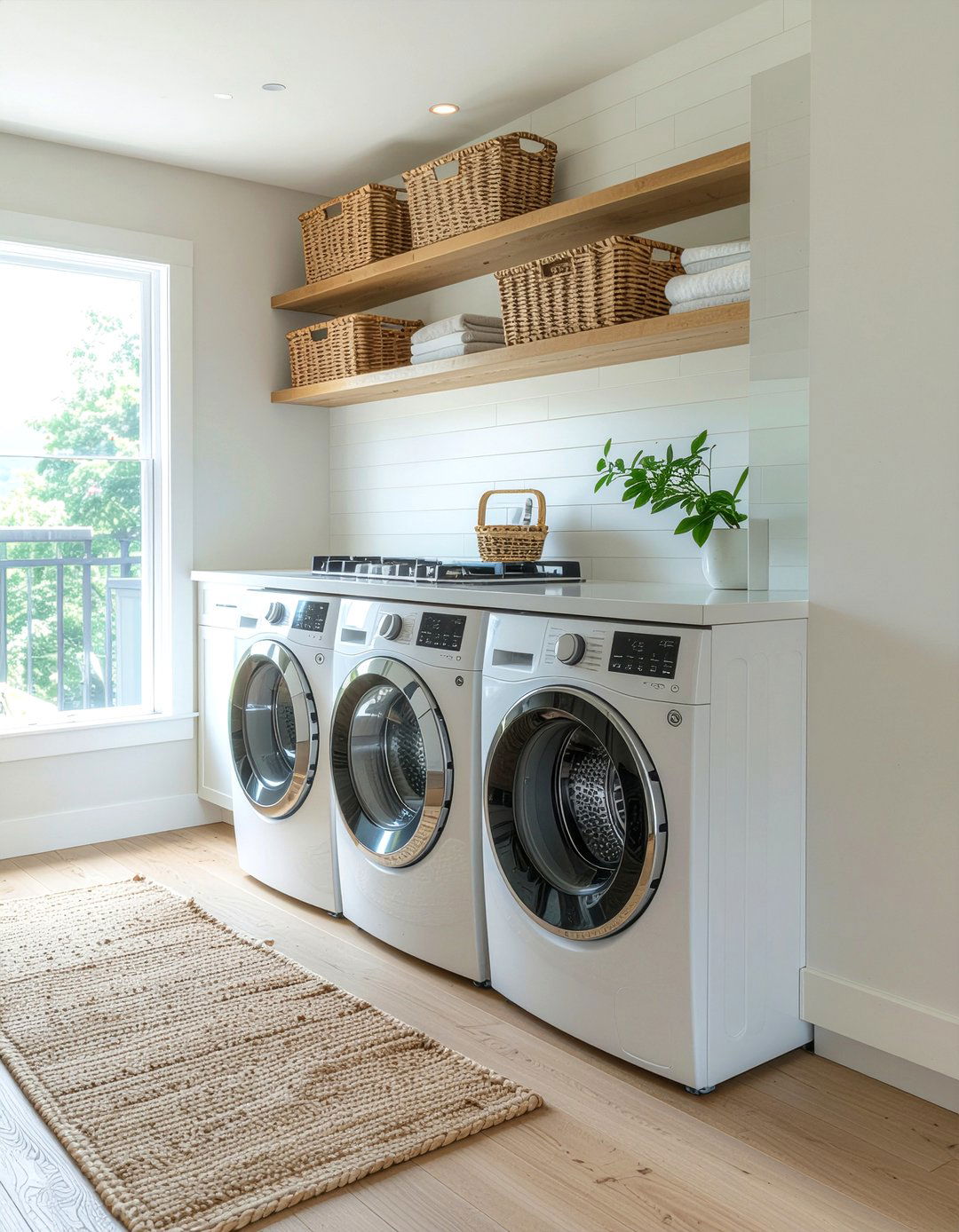Open Shelving Laundry Kitchen - 30 kitchen laundry combo ideas