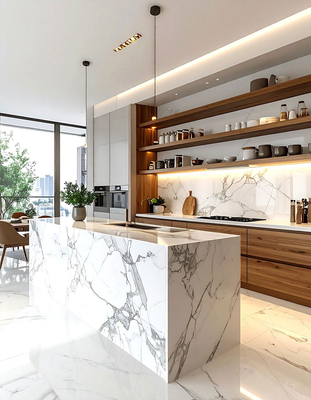 30 Marble Countertop Kitchen Ideas for a Modern Luxury Look