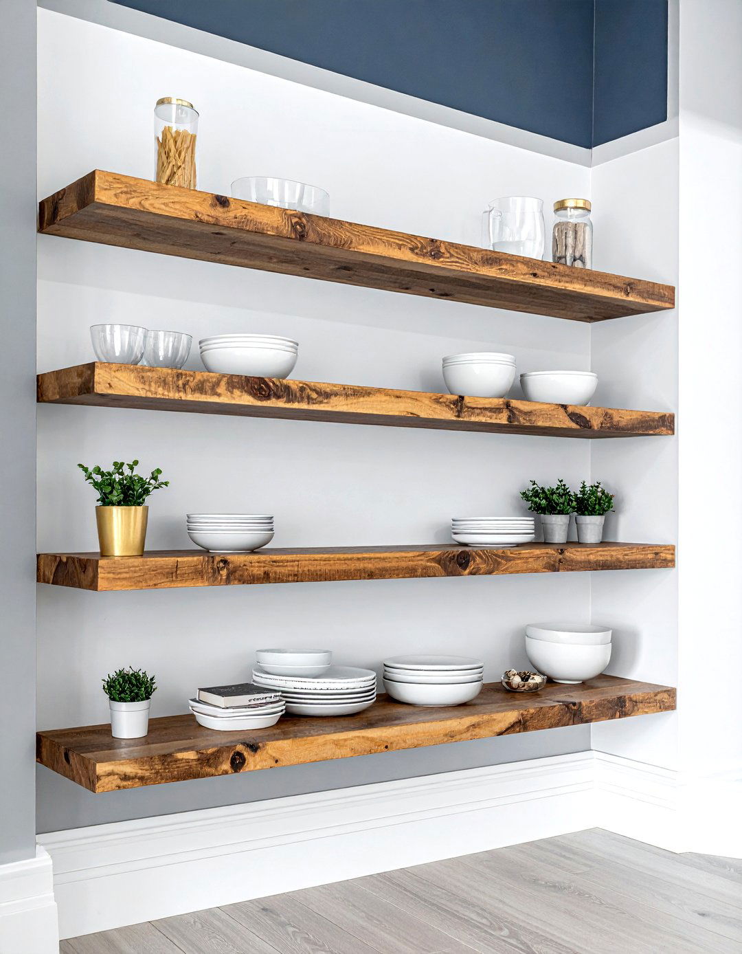 Open Shelving Niche - 30 kitchen alcove ideas