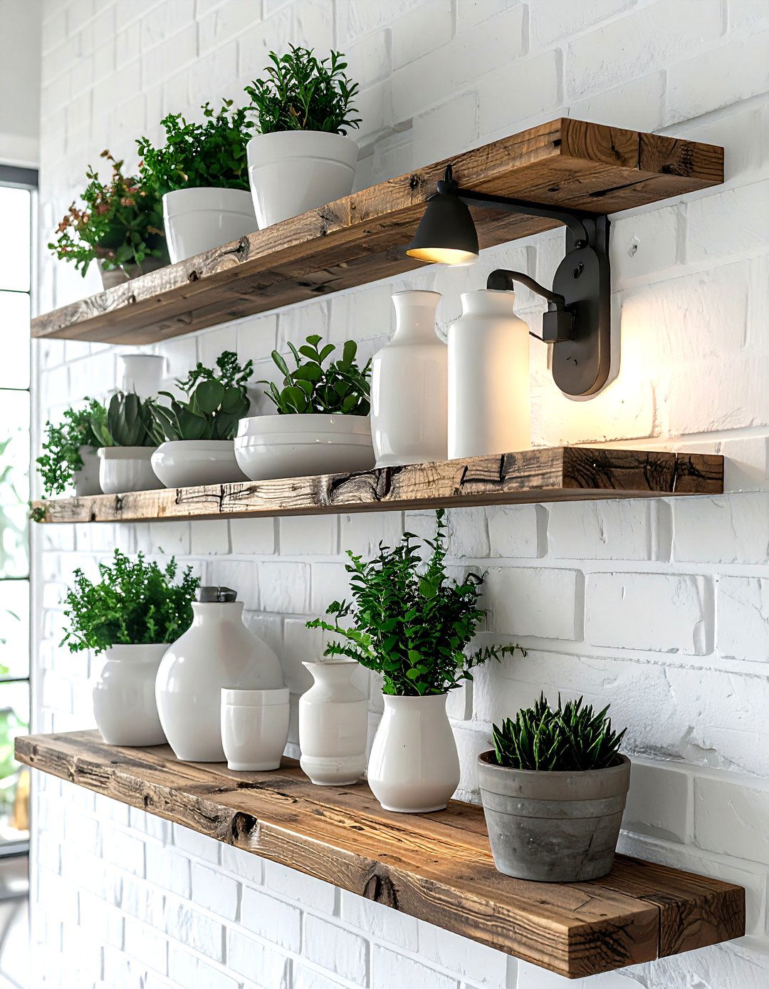 Open Shelving Sconces - 30 sconce lighting ideas