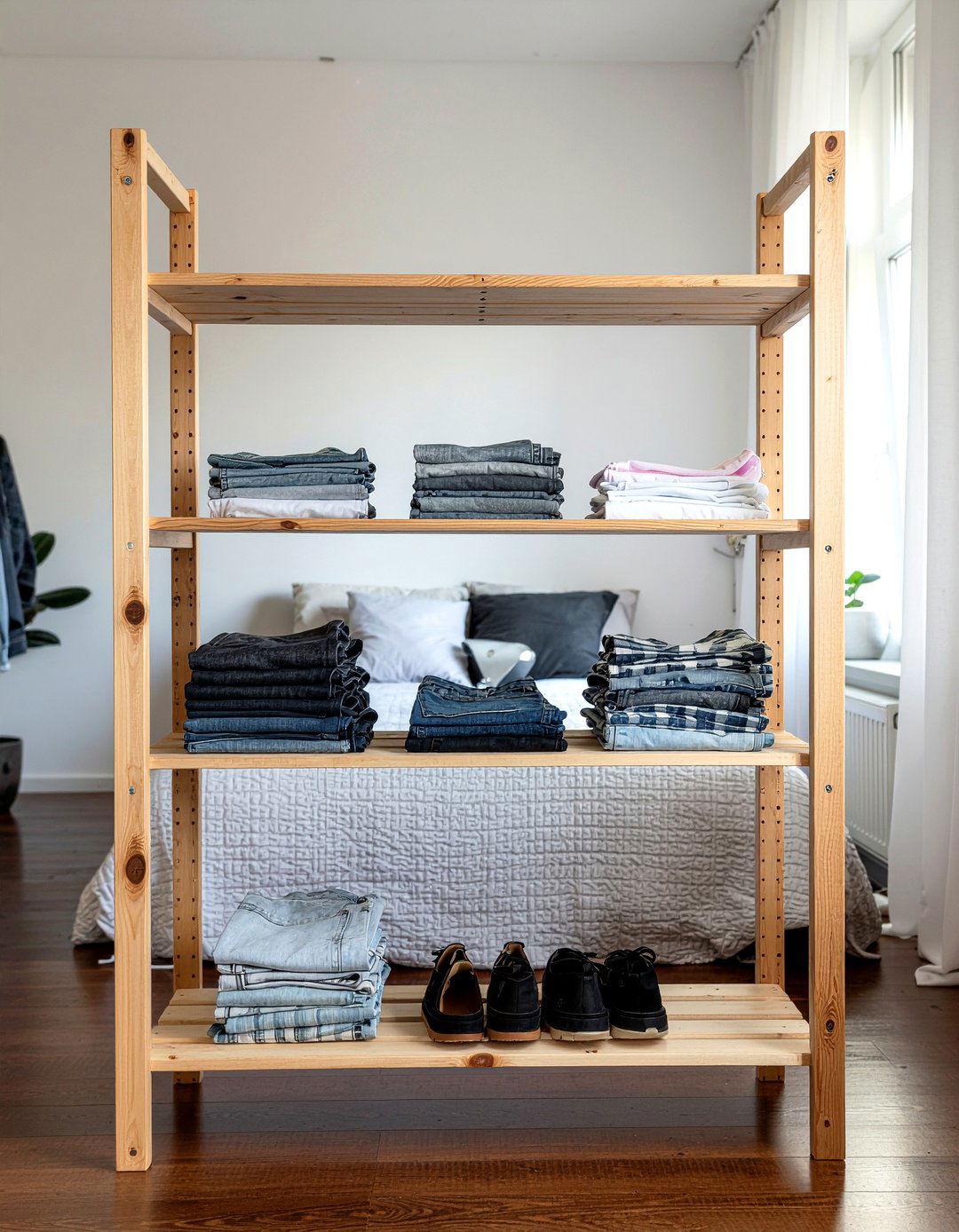 Open Shelving Wardrobe - 30 bedroom built-in wardrobes