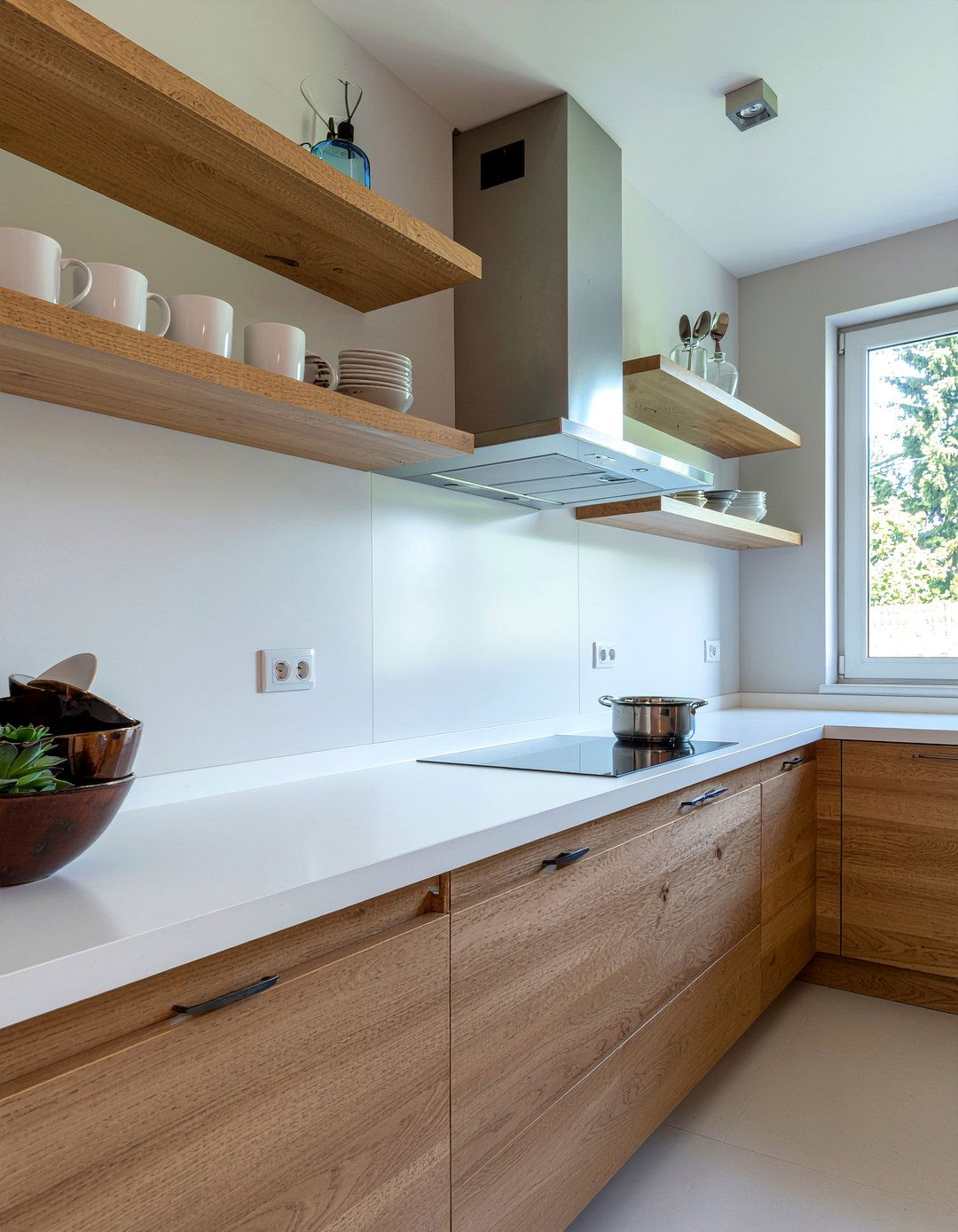 Open Shelving With Glass Cabinets - 30 glass front kitchen cabinet ideas