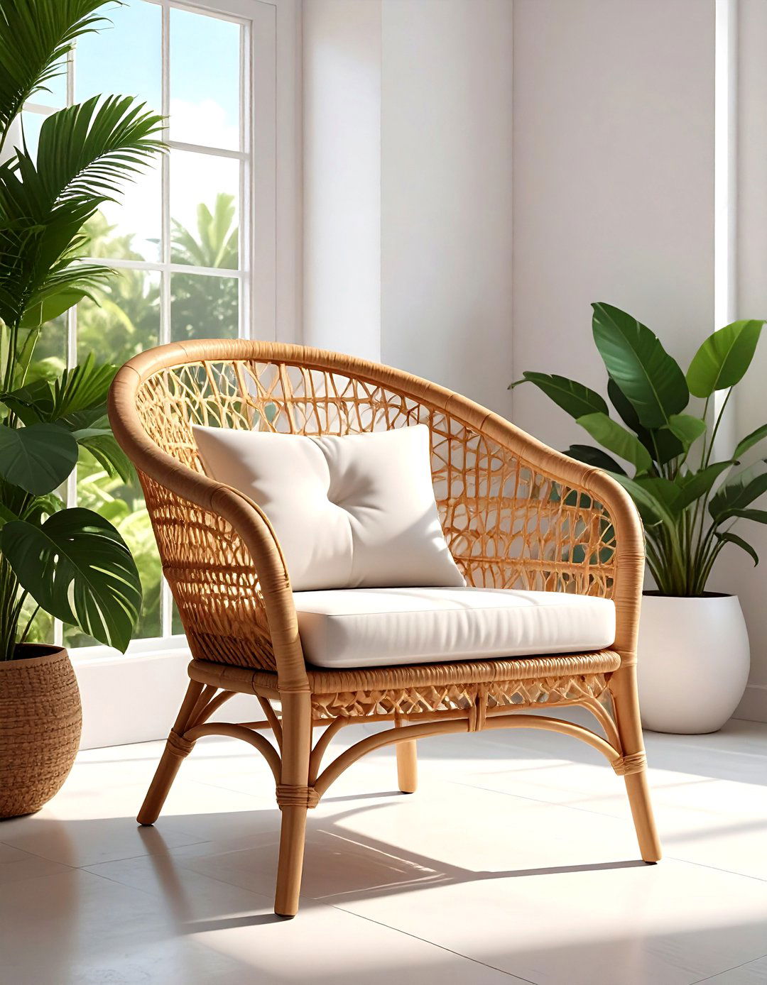 Open Weave Rattan Chair - 30 rattan dining chair ideas