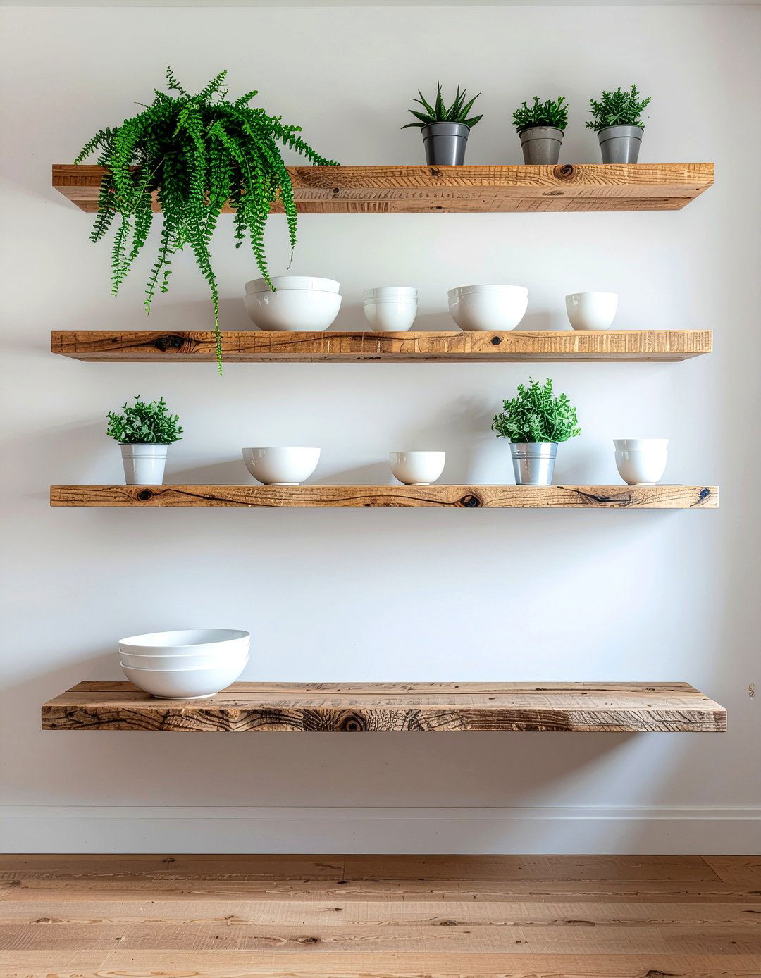 Open Wood Shelving - 30 interior designer kitchen ideas