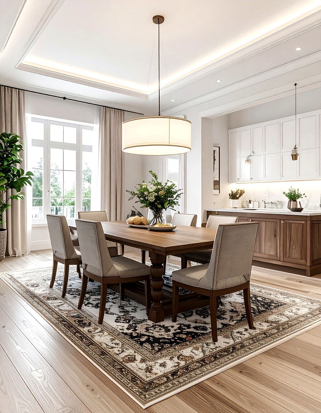 Open concept classic dining room - 30 classic dining room ideas