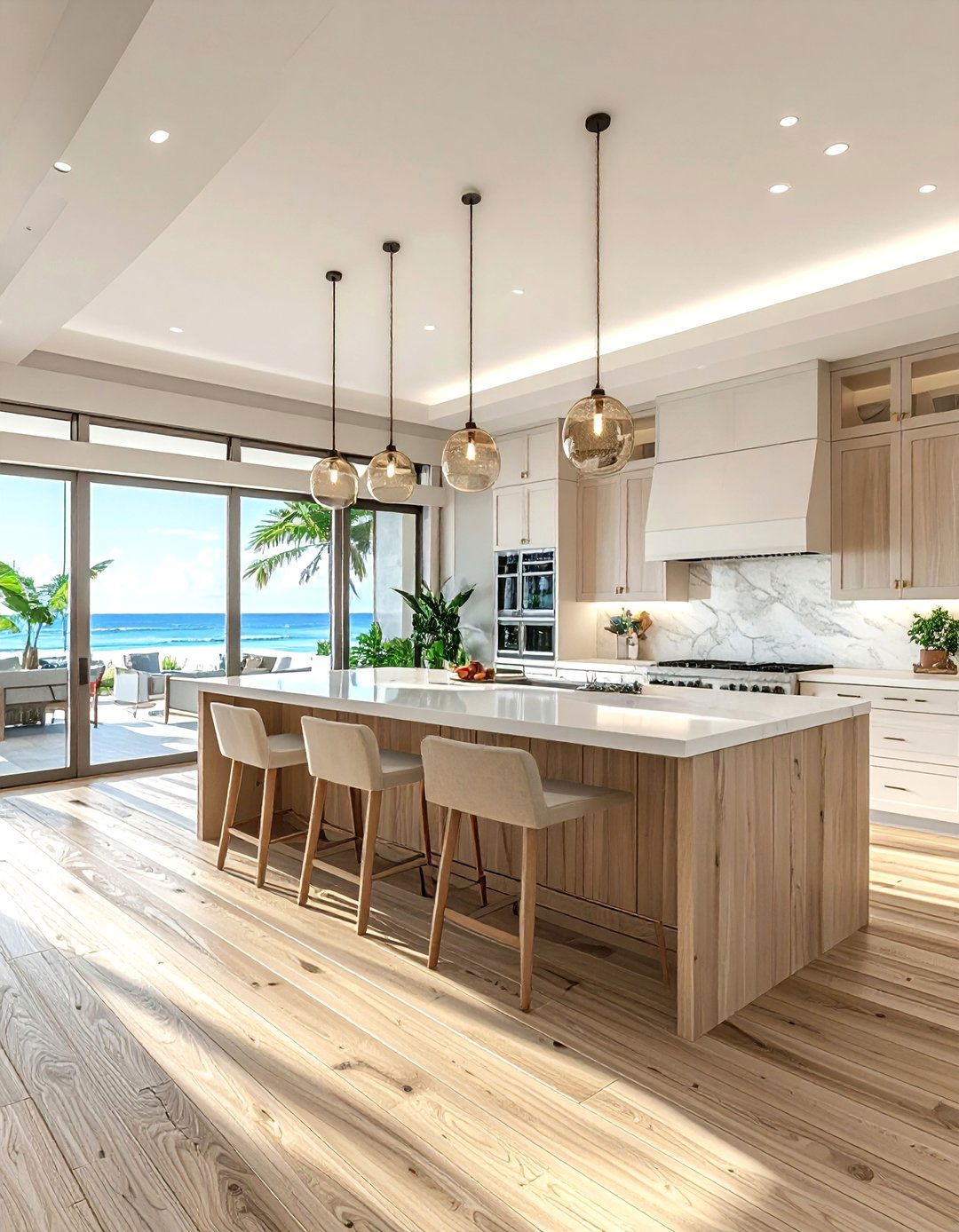 Open concept coastal kitchen - 30 coastal kitchen ideas