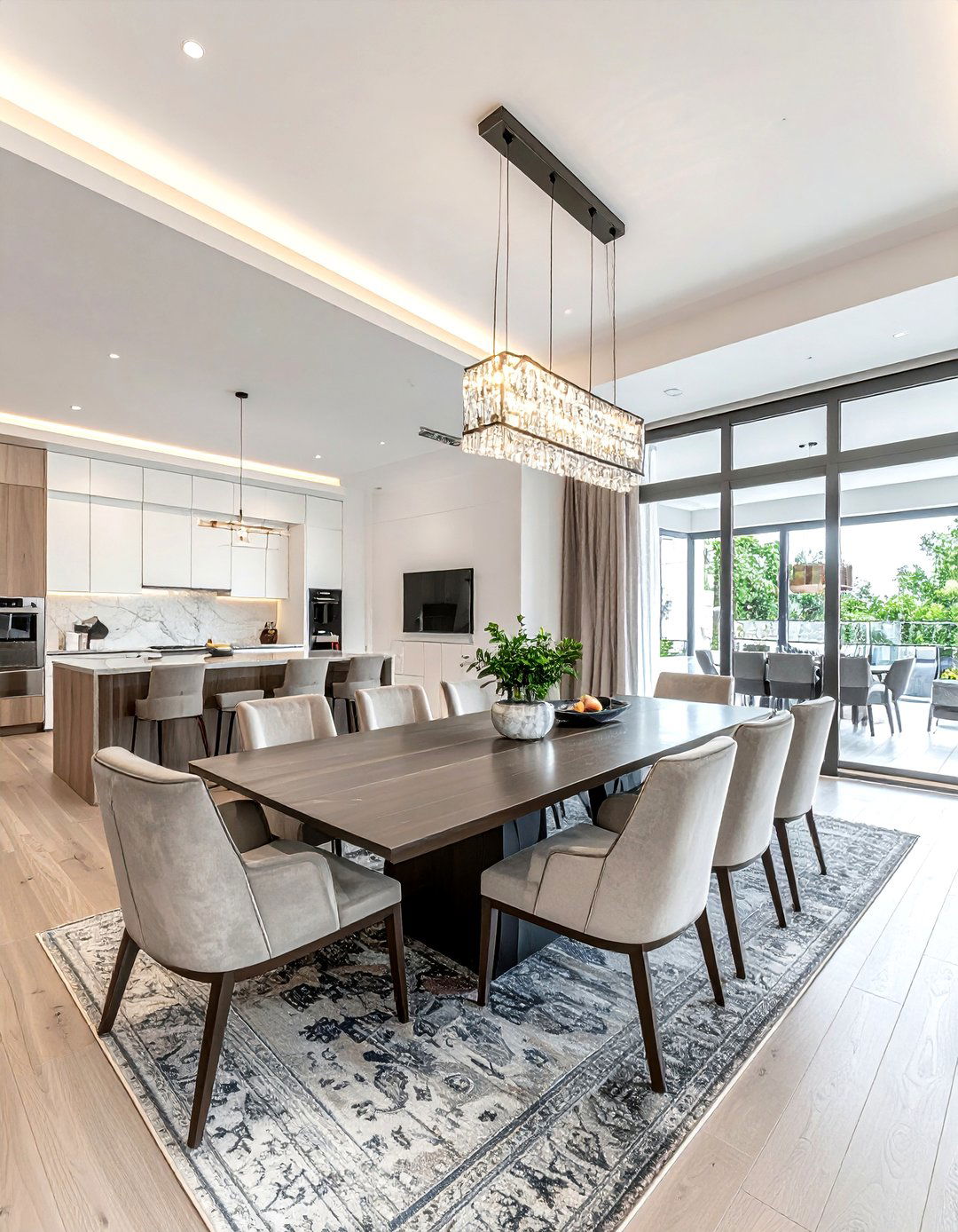 Open concept dining room - 30 cozy dining room settings