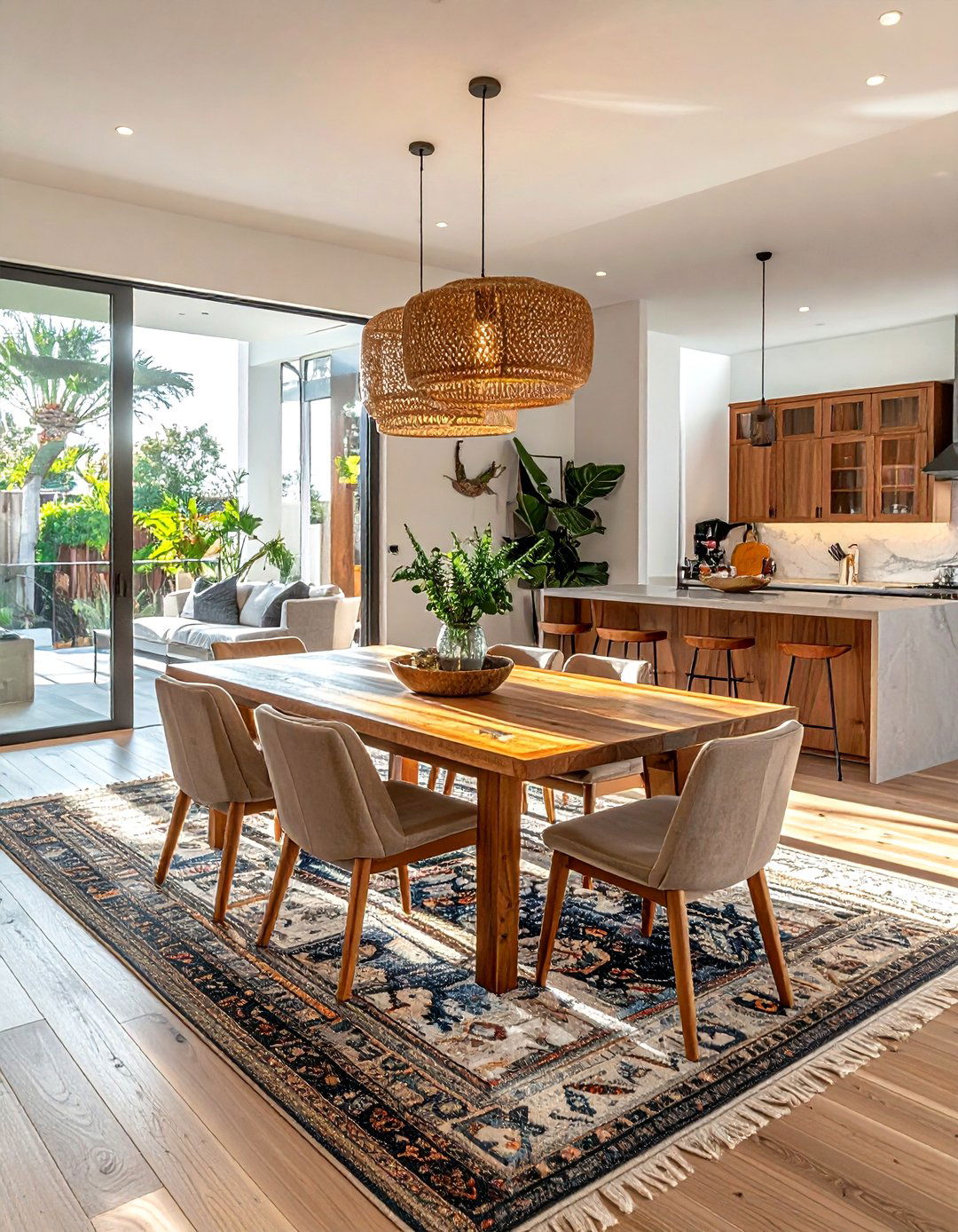 Open concept dining room - 30 transitional dining room ideas