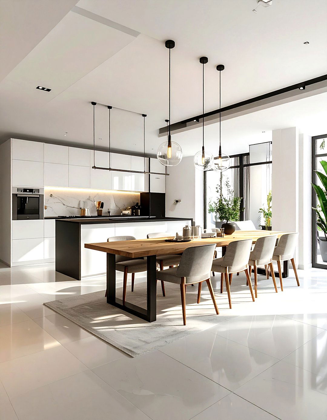 Open concept dining room kitchen - 30 Fixer Upper dining room ideas