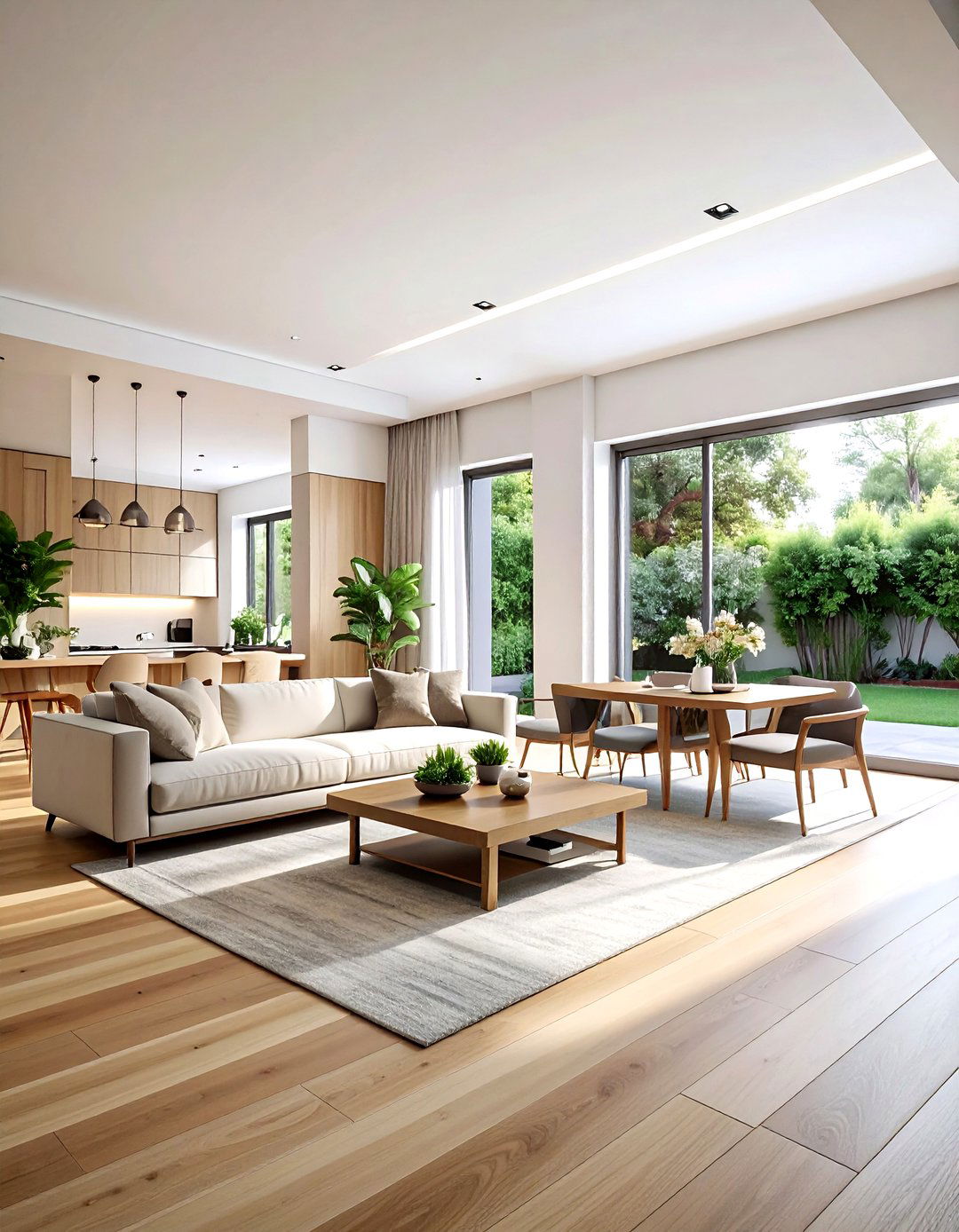 Open concept floor plan - 30 modern clean decor ideas