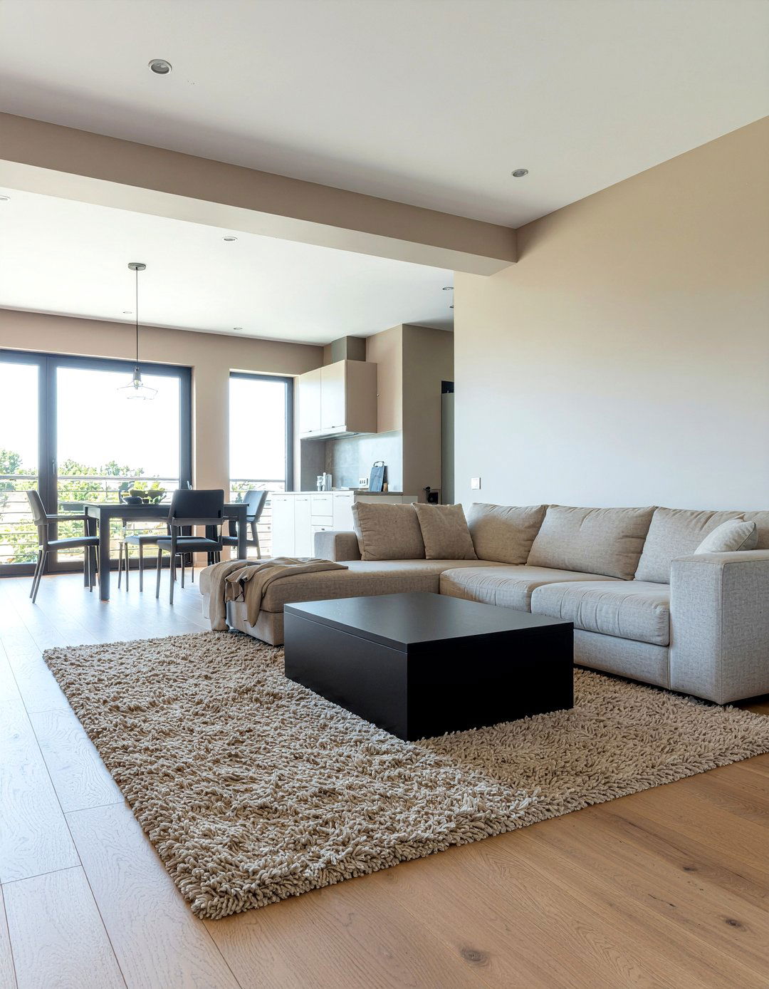 Open concept greige living room - 30 greige living room ideas