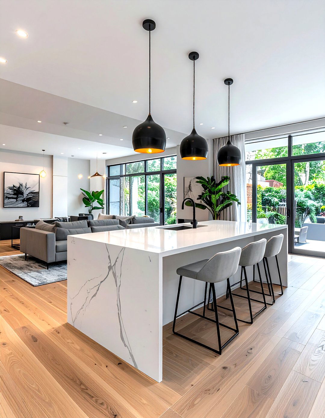 Open concept kitchen living room - 30 kitchen reconfiguration ideas